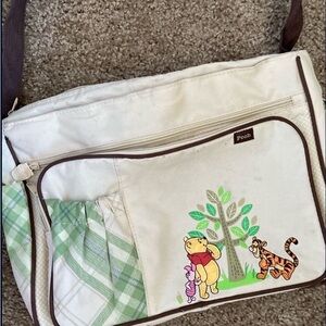 Disney Pooh and Friends Cream Bag with Green Accents